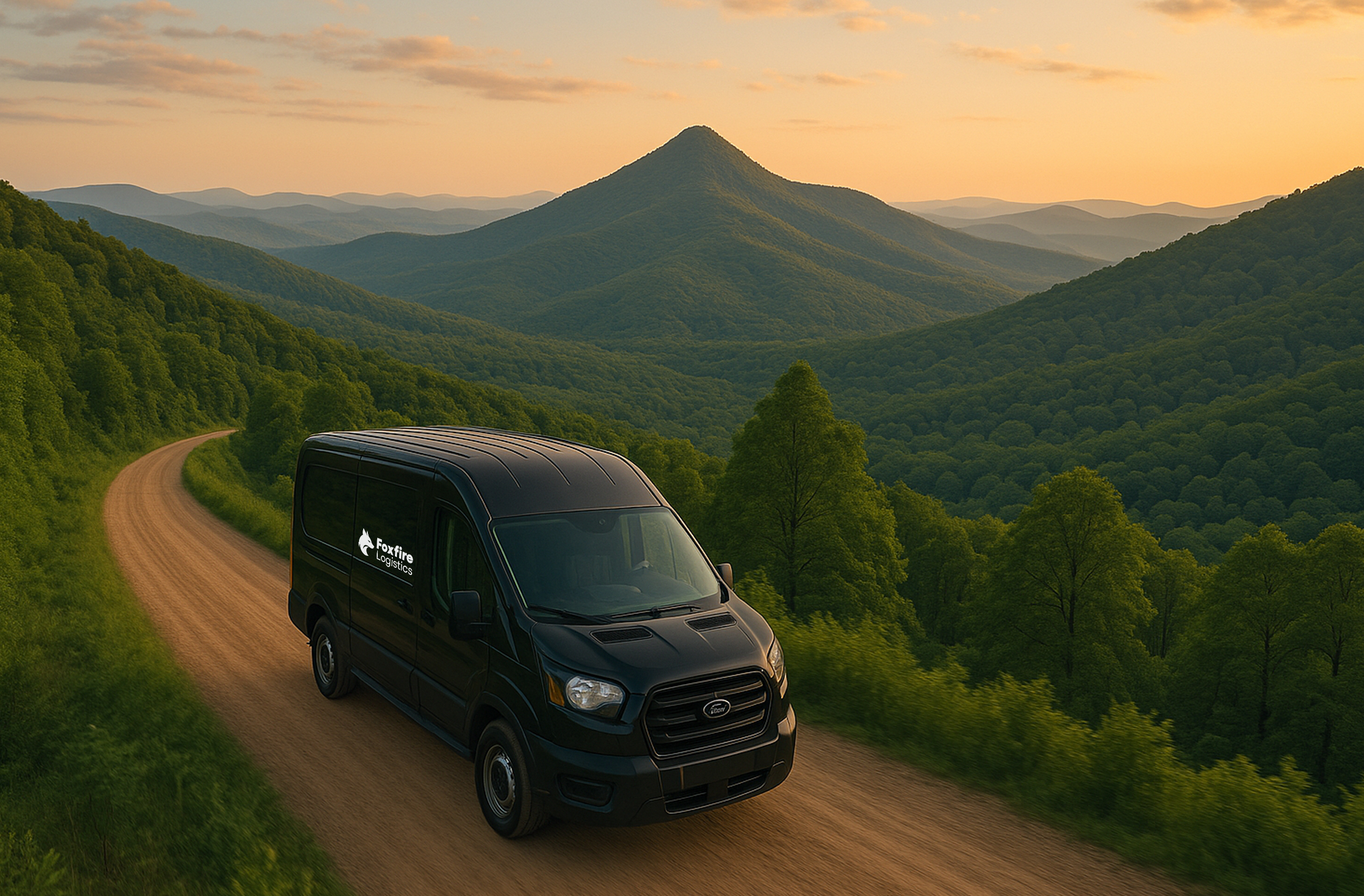 Foxfire van in the Blue Ridge Mountains
